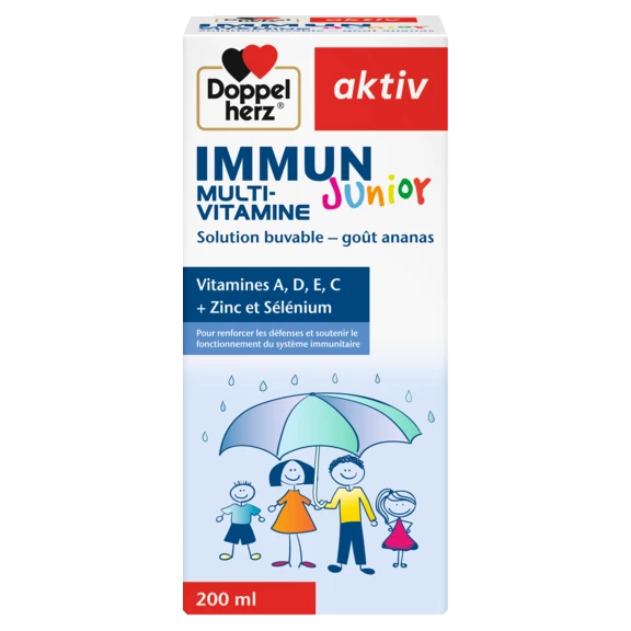 Illustration of the product packaging Doppelherz aktiv IMMUN Junior front view